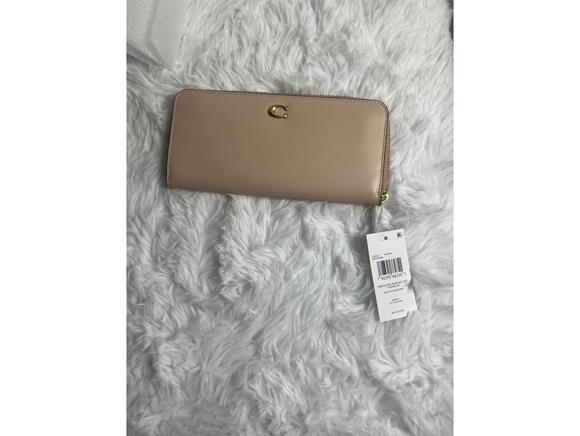 Coach Handbags - Coach Zip-Around Wallet in Nude Leather
